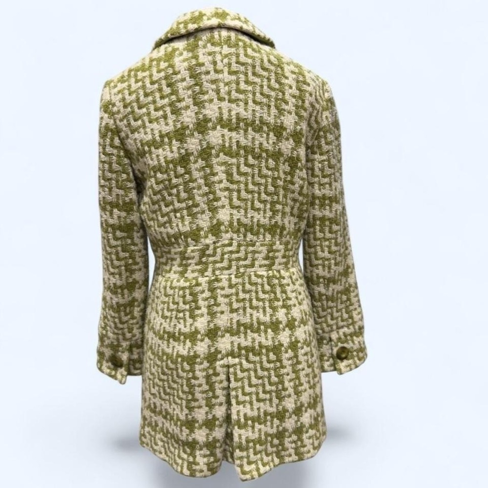 Caslon wool blend tailored coat in the prettiest olive + cream textured tweed - Picture 4 of 8